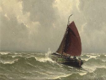 Bomschuit on open sea