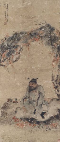 Zhong Kui Drinking by a Tree