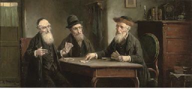 Rabbis playing cards