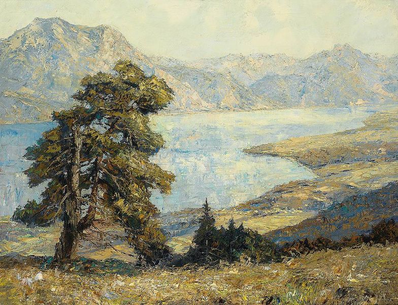 "Vorfrühling am Traunsee".