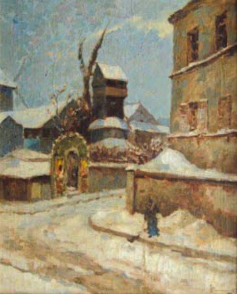 LE MOULIN DE LA GALETTE A MONTMARTRE SOUS LA NEIGE