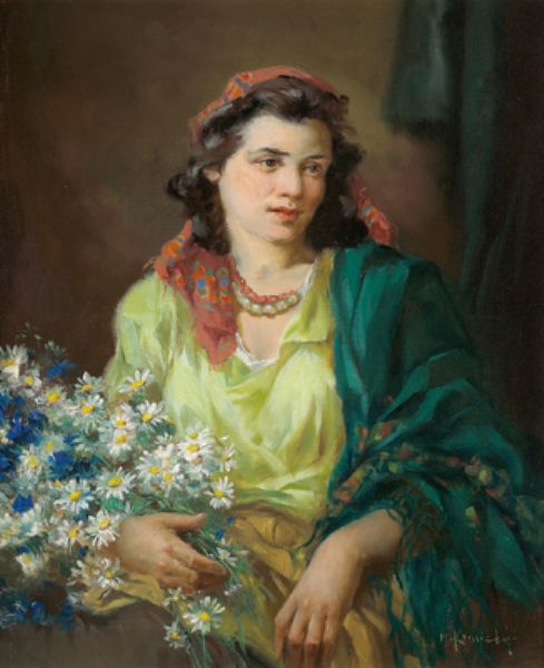 Girl with Flowers