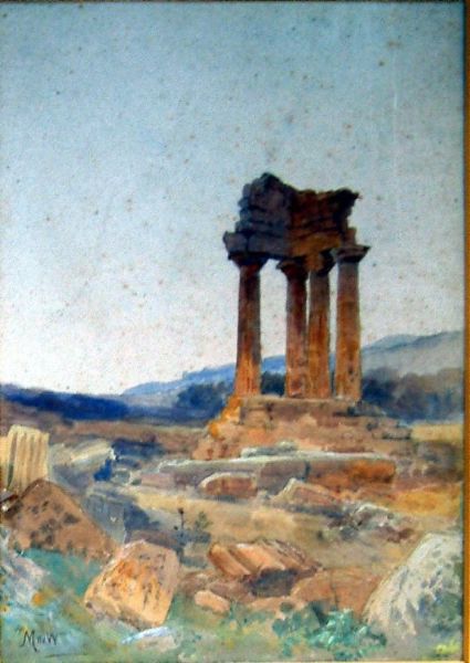 Roman Ruins in landscape