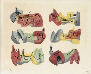 Six reclining figures (C. 48)