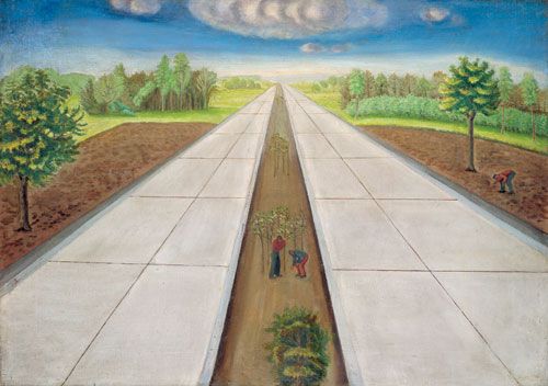 Die Reichsautobahn im Bau