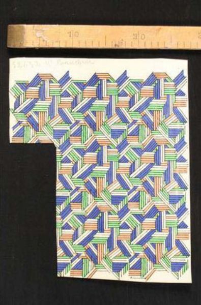 “Composition en bleu et vert”.