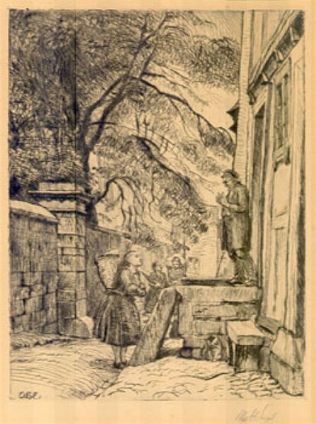 Altstadtgasse mit Personen