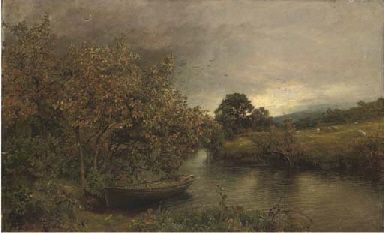 A tranquil river in summer