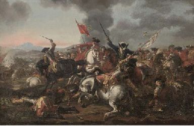 A cavalry engagement