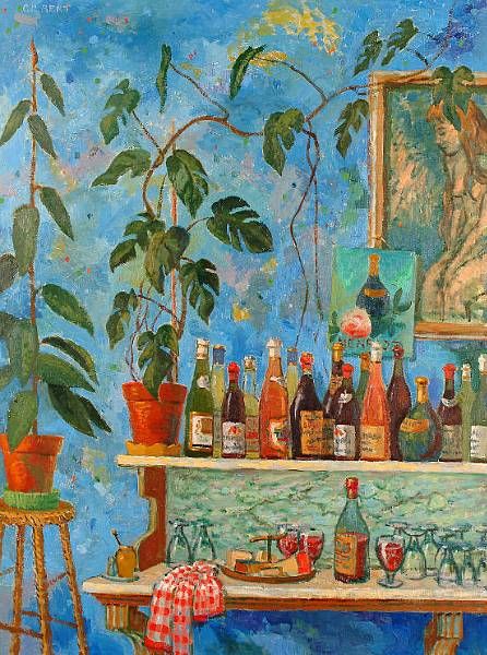 Still life with bottles