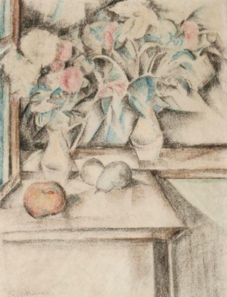 Csendélet ablakban, 1928