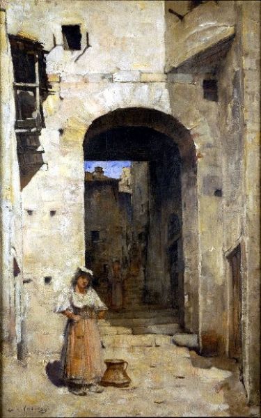 Ruelle animée, en Italie