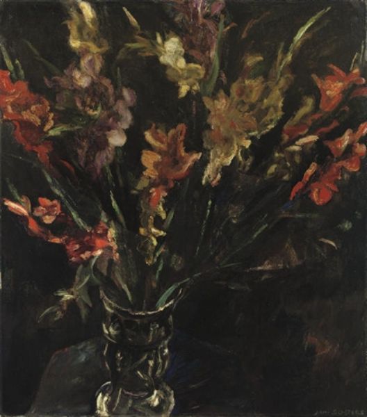 A still life with gladioli