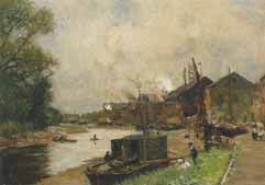 AN OLD THAMES HOUSEBOAT