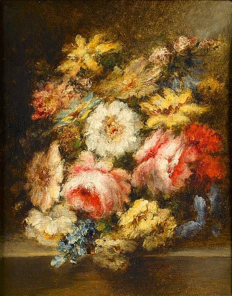 Flowers on a ledge