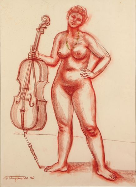 Desnuda con violoncelo
