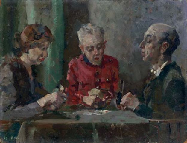 Three card players
