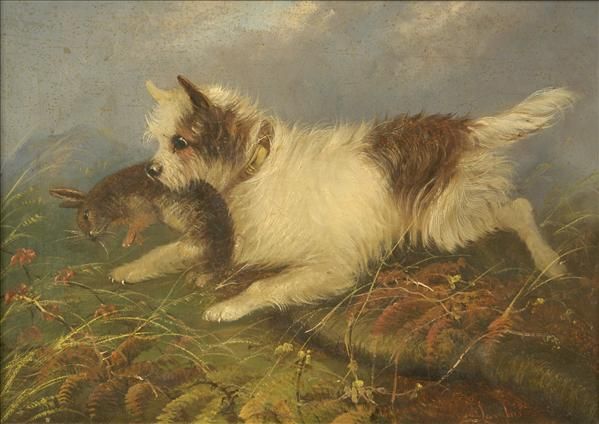 Terrier With A Rabbit