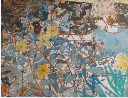 Paysage bleu