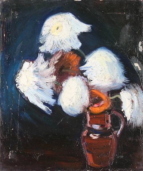 White flowers in a jug
