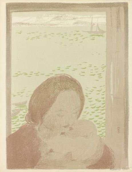 MATERNITÉ DEVANT LA MER, ou MATERNITÉ AU POULDU. 1900.