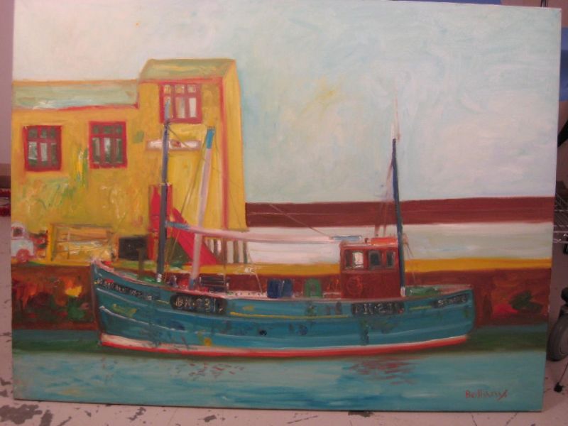 A Trawler at a Quayside