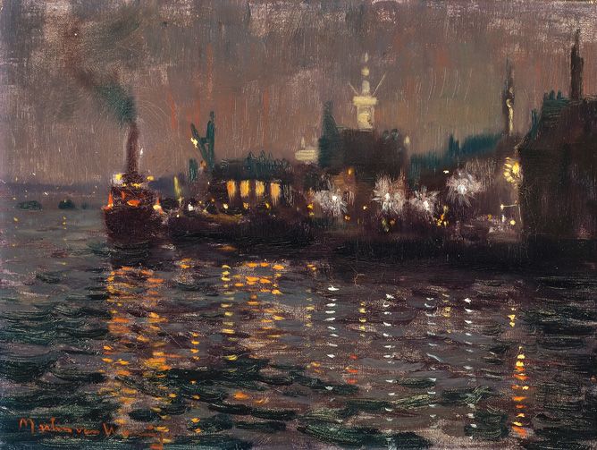 Harbour by night