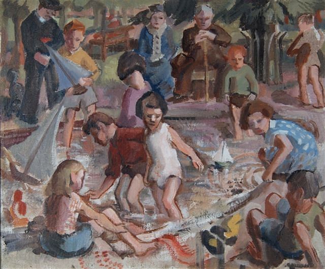 Children at the Pond