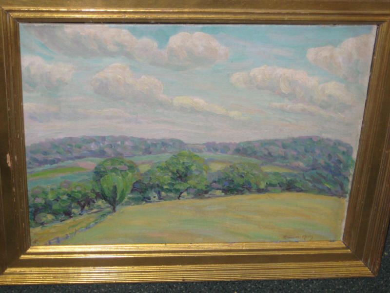 Spring hillside landscape