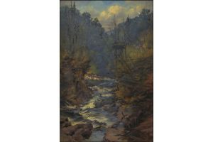 LANDSCAPE WITH STREAM.