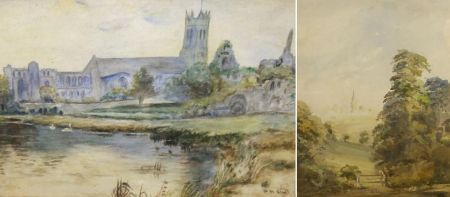 River Scene with Cathedral