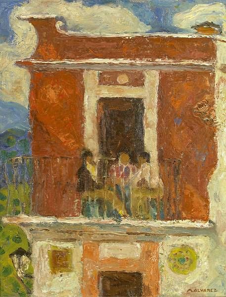 Three Figures on a Balcony, 1955