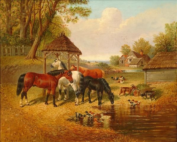 A farm yard scene