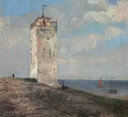 Küste mit Leuchtturm und Booten