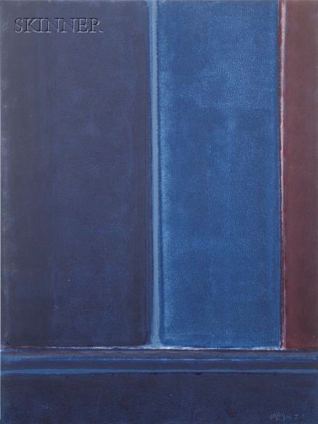 Untitled (Navy Blue and Maroon)