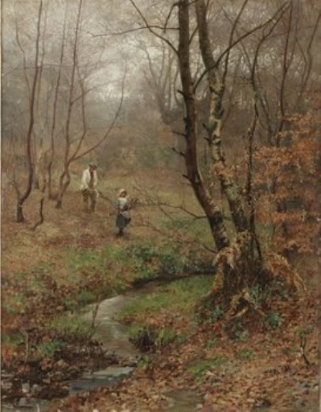 Figurer i höstlandskap