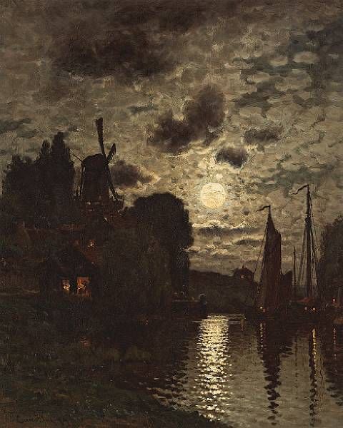 Moonlit Harbor, 1879