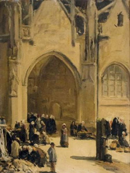 Bretonnes devant l'église