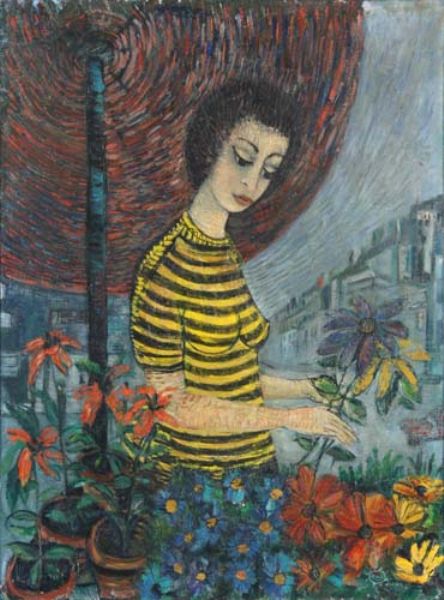 Blumenverkäuferin