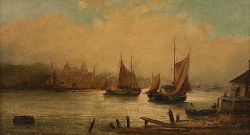 Barges on the Thames