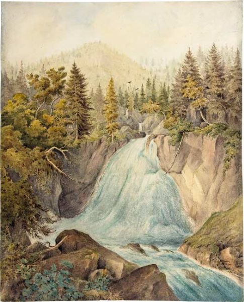 Wasserfall im Gebirge