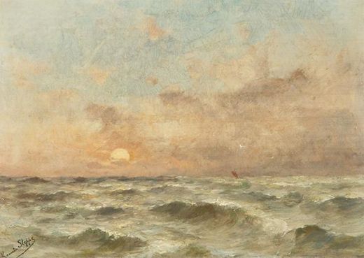 Marine at sunset