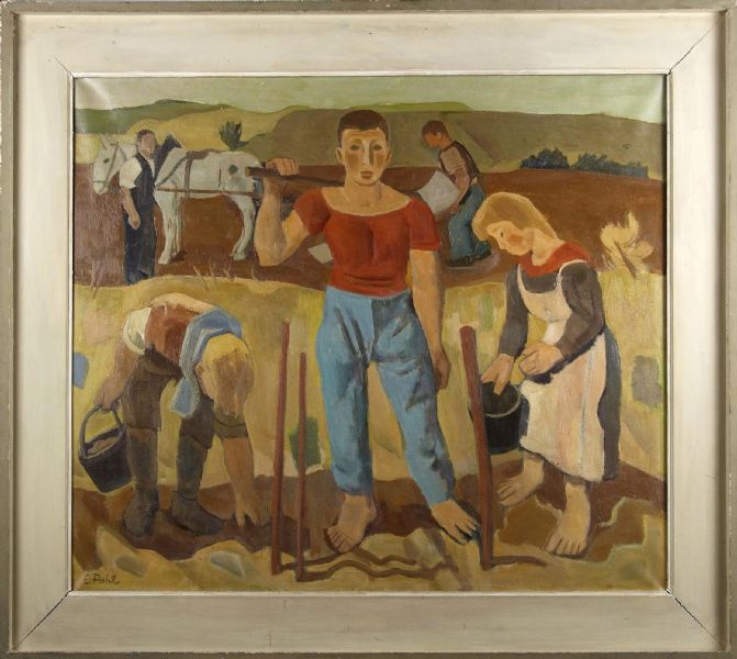 Bauern auf dem feld