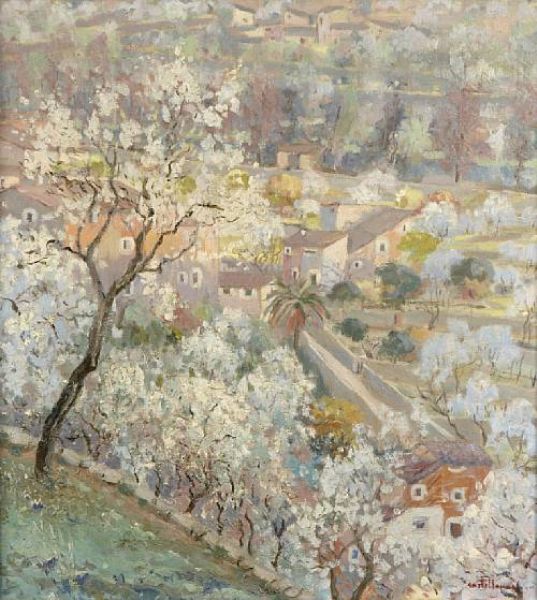 Vista almendros en flor