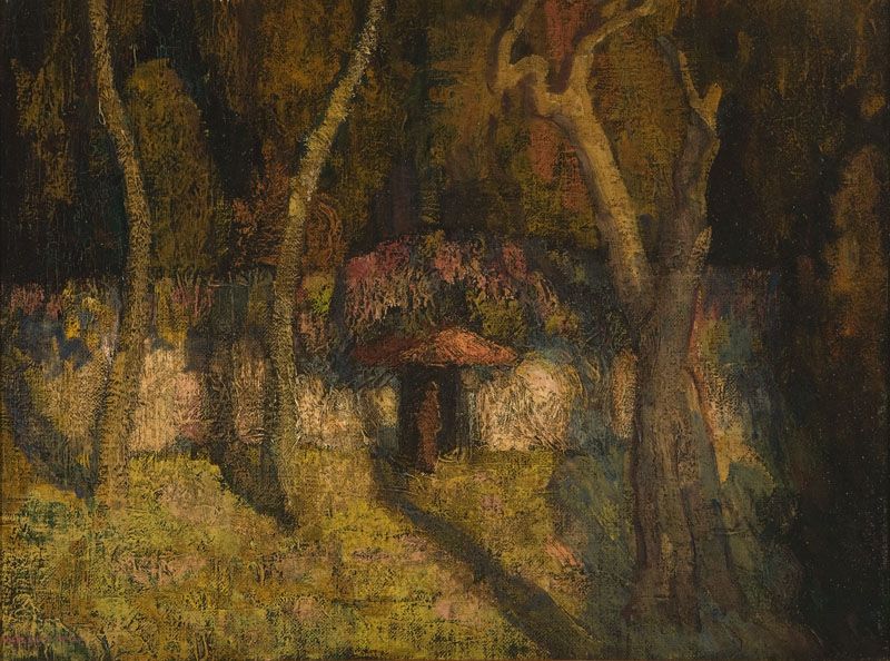 Figures Near a Gate in a Landscape