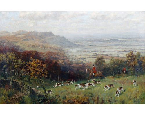 'The Cotswold Hounds drawing Cranham Woods near Birdlip'