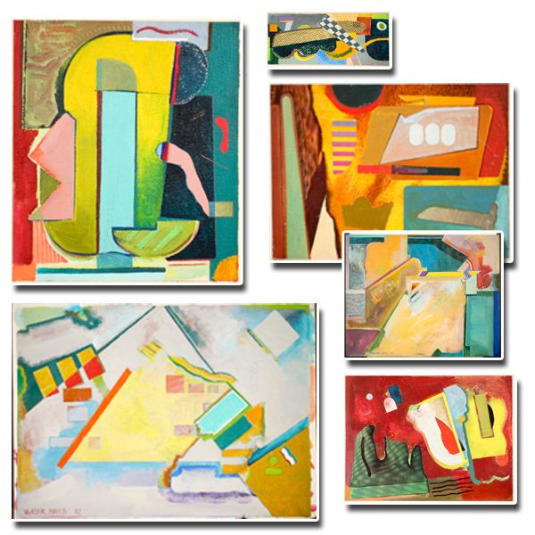 Six modern abstract pieces