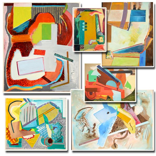 Six modern abstract pieces