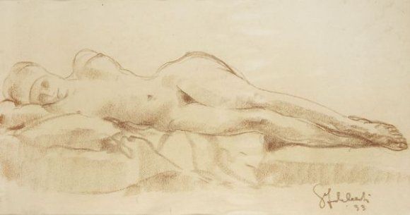 Nue allongée