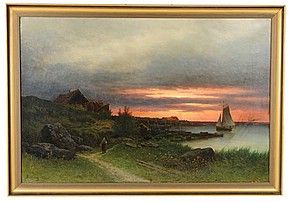 skärgård i solnedgång